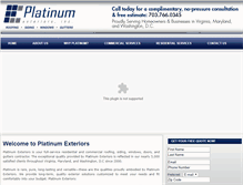 Tablet Screenshot of platinumexteriors.com